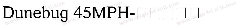 Dunebug 45MPH字体转换